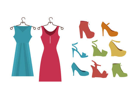 shopping design over beige background vector illustrationのイラスト素材