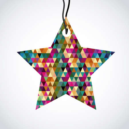 star label over beige background vector illustrationのイラスト素材