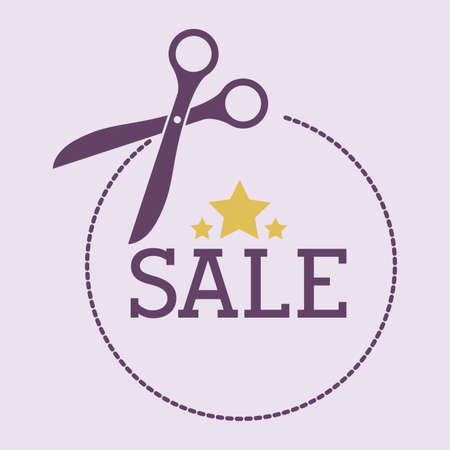 sale design over beige background vector illustrationのイラスト素材
