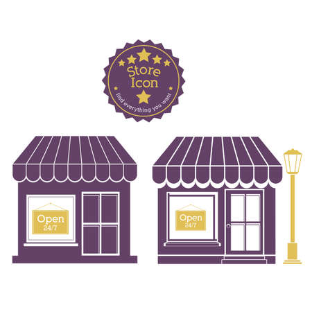 shopping design over beige background vector illustrationのイラスト素材