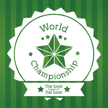 world championship over green background vector illustrationのイラスト素材