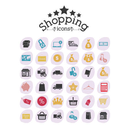 shopping design over white background vector illustrationのイラスト素材