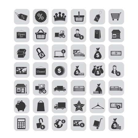 shopping design over beige background vector illustrationのイラスト素材