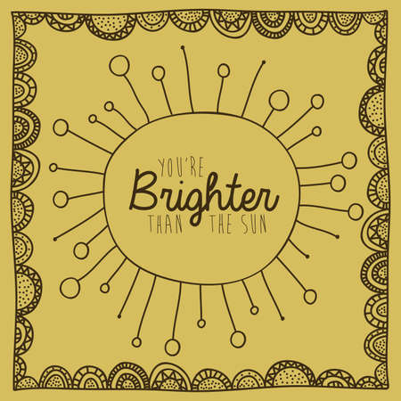 brighter drawing over brown background vector illustrationのイラスト素材