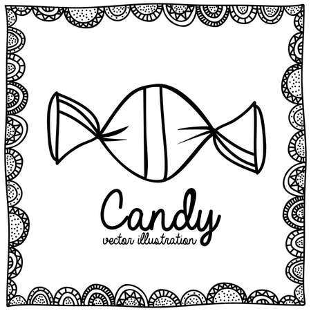 candy drawing over white background vector illustrationのイラスト素材