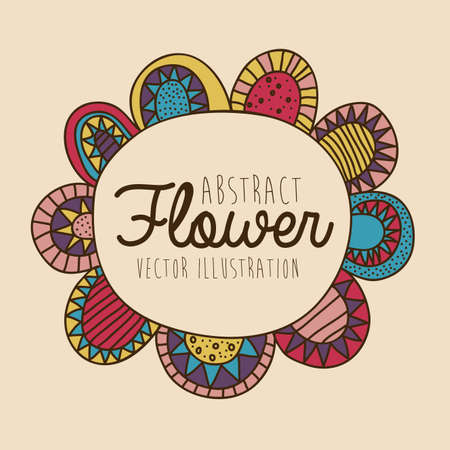 flower drawing over pink background vector illustrationのイラスト素材