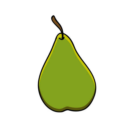 pear drawing over white background vector illustrationのイラスト素材