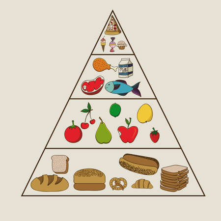 nutrition design over beige  background vector illustration のイラスト素材