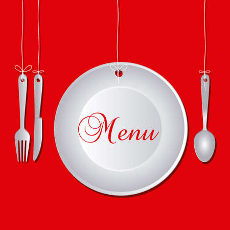 menu design over red background vector illustrationのイラスト素材