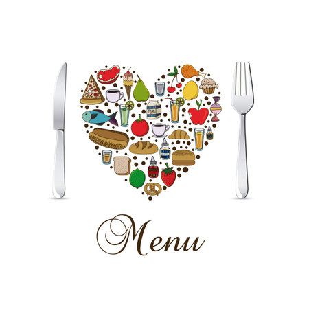 menu design over white background vector illustration のイラスト素材