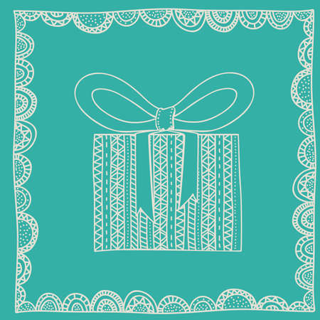 gift design over blue  background vector illustrationのイラスト素材
