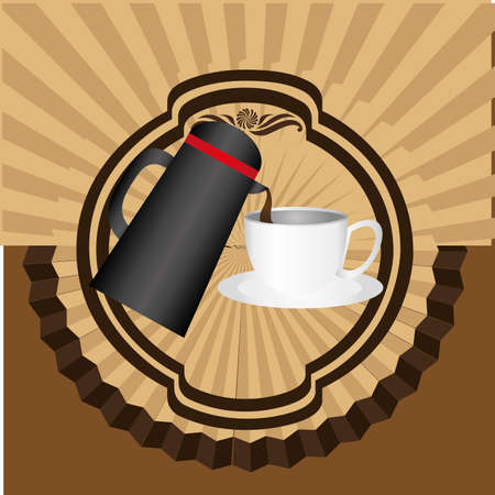 coffee design over grunge background vector illustrationのイラスト素材