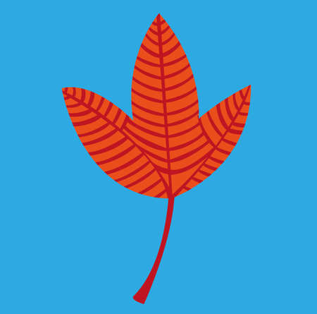 leaf design over blue background vector illustration のイラスト素材