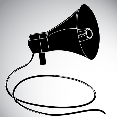 megaphone isolated over gray background. vector illustrationのイラスト素材
