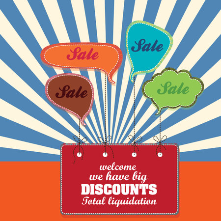 text balloons design over grunge background vector illustrationのイラスト素材