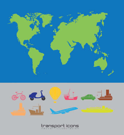 travels icons over white background vector illustration  のイラスト素材
