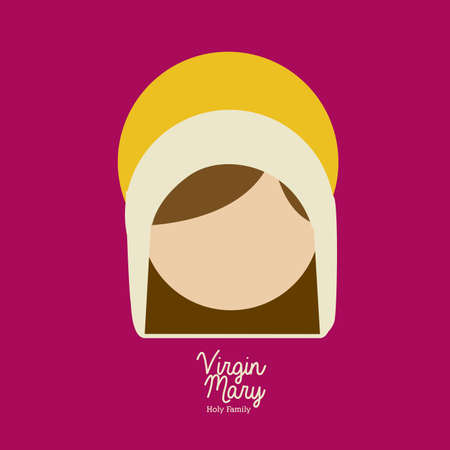virgin mary  design over purple background vector illustrationのイラスト素材