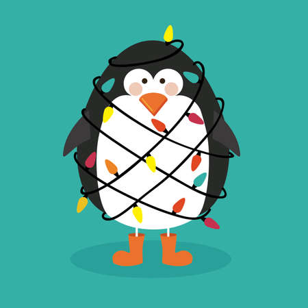 penguin design over blue background vector illustrationのイラスト素材