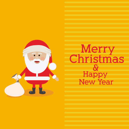 santa claus design over yellow background vector illustrationのイラスト素材