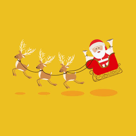 christmas design over yellow background vector illustrationのイラスト素材