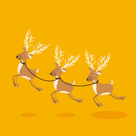 reeinders design over yellow  background vector illustrationのイラスト素材