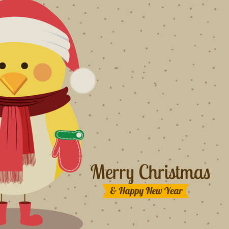 merry christmas  design over  beige background vector illustrationのイラスト素材