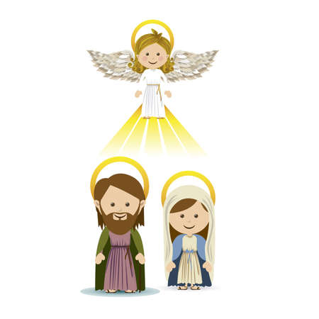 messenger angel over white background vector illustrationのイラスト素材