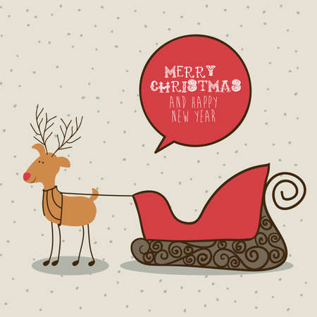 christmas design over  dotted background vector illustrationのイラスト素材