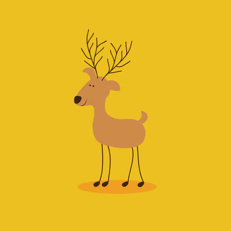 christmas design over  yellow background vector illustrationのイラスト素材