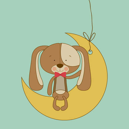 puppy design over blue  background vector illustration のイラスト素材