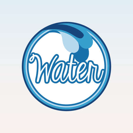 water design over blue background vector illustrationのイラスト素材