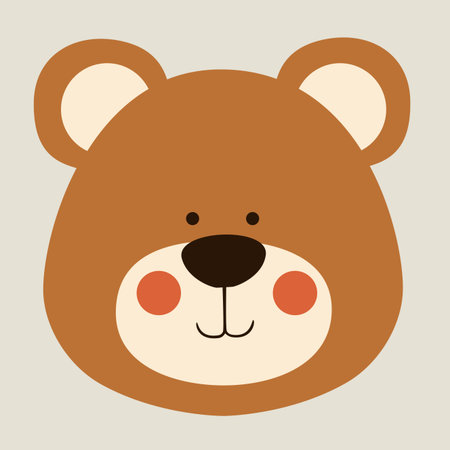 bear design over beige background vector illustration のイラスト素材