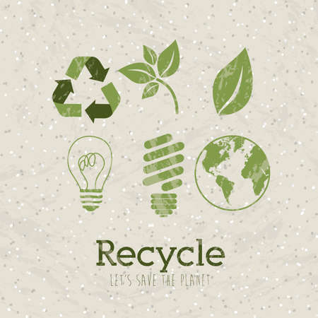 recycle design over pattern background vector illustrationのイラスト素材