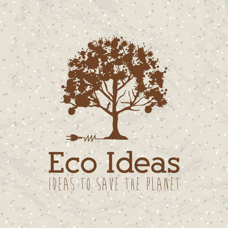 eco ideas over pattern background vector illustrationのイラスト素材