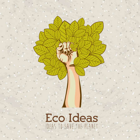 eco ideas over pattern background vector illustrationのイラスト素材