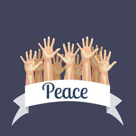 peace design over blue background vector illustrationのイラスト素材