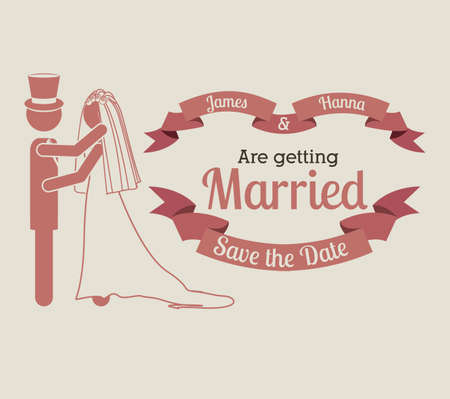 married design over beige background vector illustrationのイラスト素材