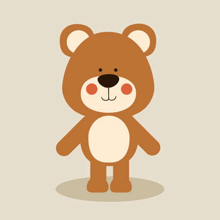 bear design over beige background vector illustration のイラスト素材