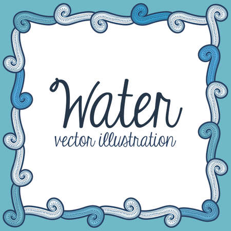 water design over blue background vector illustrationのイラスト素材