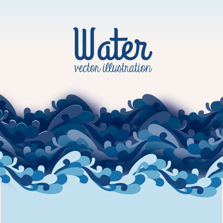 water design over blue background vector illustrationのイラスト素材
