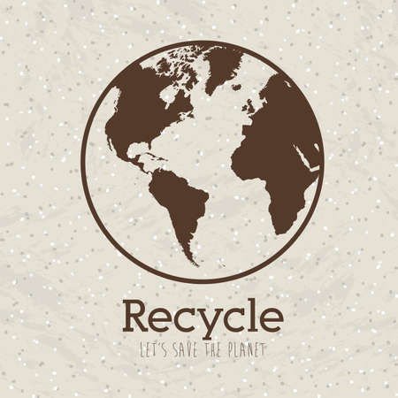 recycle design over pattern background vector illustrationのイラスト素材