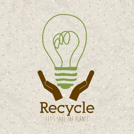 recycle design over pattern background vector illustrationのイラスト素材