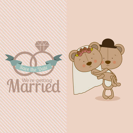 bears design over pink background vector illustration のイラスト素材