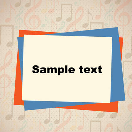 sampe text  design over musical notes background vector illustration  のイラスト素材
