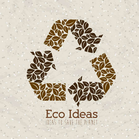 eco ideas over pattern background vector illustrationのイラスト素材