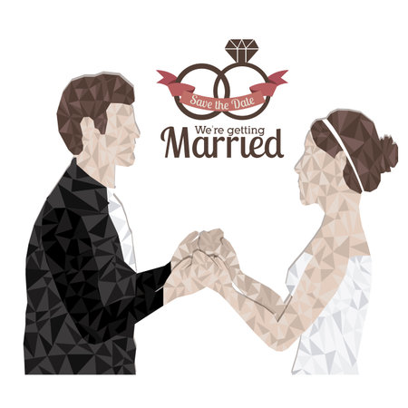 married design over white background vector illustrationのイラスト素材