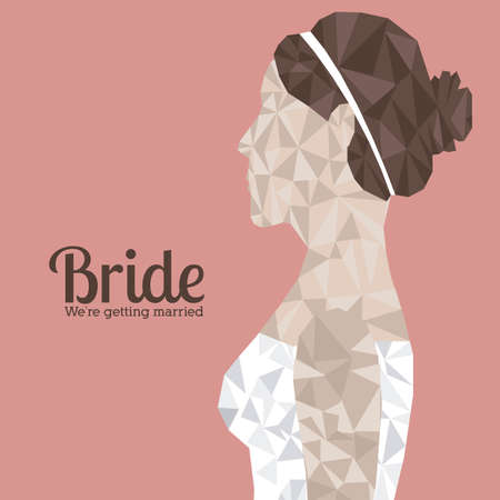 bride design over pink background vector illustrationのイラスト素材