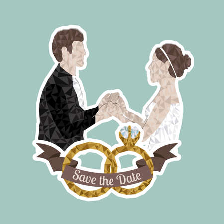 married design over blue  background vector illustration のイラスト素材