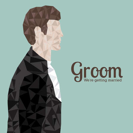 groom design over blue  background vector illustrationのイラスト素材