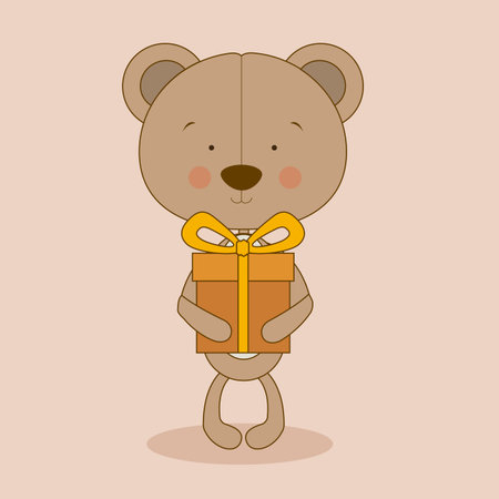 bear design over  pink  background vector illustration のイラスト素材